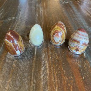 Onyx Eggs Gemstone Crystal Eggs Stone Eggs Easter Eggs Agate - 4 eggs set